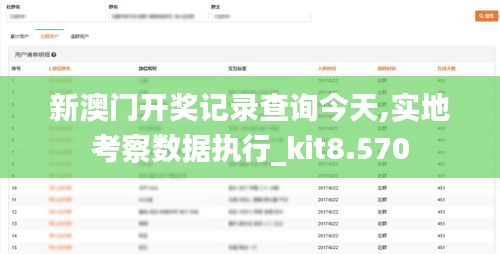 新澳门开奖记录查询今天,实地考察数据执行_kit8.570