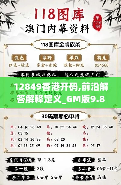 12849香港开码,前沿解答解释定义_GM版9.852