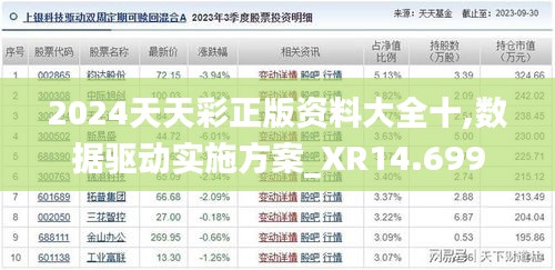 2024天天彩正版资料大全十,数据驱动实施方案_XR14.699