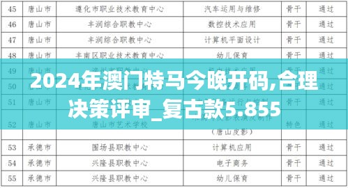 2024年澳门特马今晚开码,合理决策评审_复古款5.855