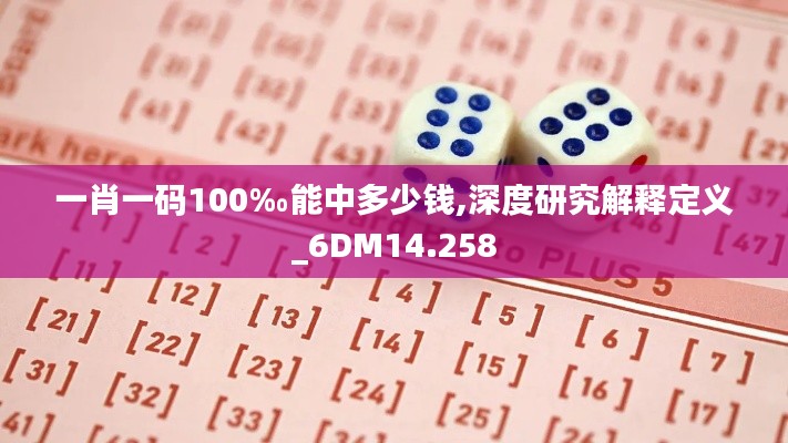 一肖一码100‰能中多少钱,深度研究解释定义_6DM14.258