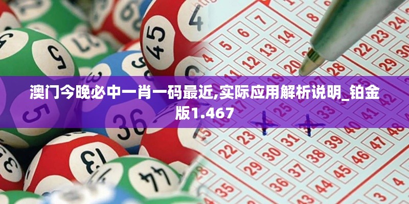 澳门今晚必中一肖一码最近,实际应用解析说明_铂金版1.467