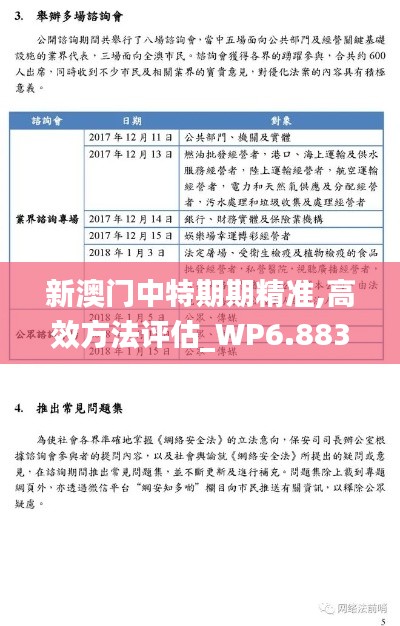 新澳门中特期期精准,高效方法评估_WP6.883