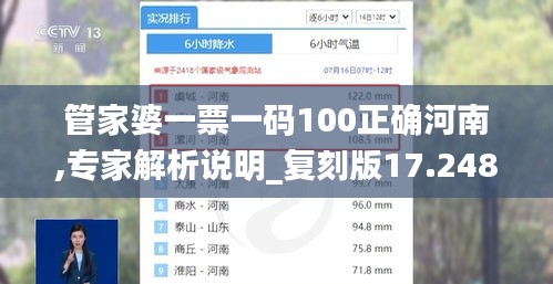 管家婆一票一码100正确河南,专家解析说明_复刻版17.248