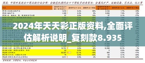 2024年天天彩正版资料,全面评估解析说明_复刻款8.935