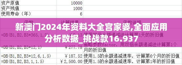 新澳门2024年资料大全宫家婆,全面应用分析数据_挑战款16.937