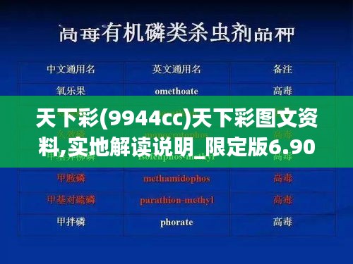 天下彩(9944cc)天下彩图文资料,实地解读说明_限定版6.907