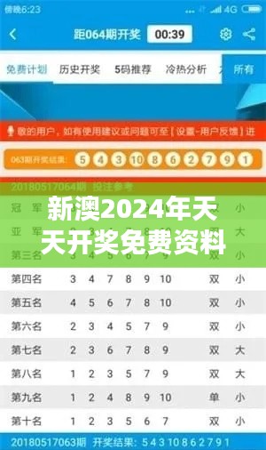 新澳2024年天天开奖免费资料大全：未来的中奖指南