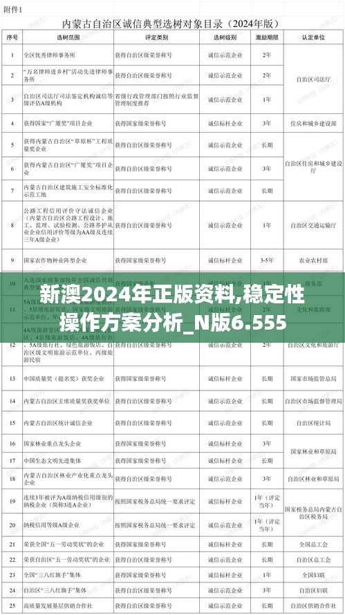 新澳2024年正版资料,稳定性操作方案分析_N版6.555