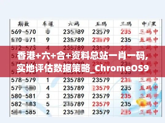 香港+六+合+资料总站一肖一码,实地评估数据策略_ChromeOS9.555