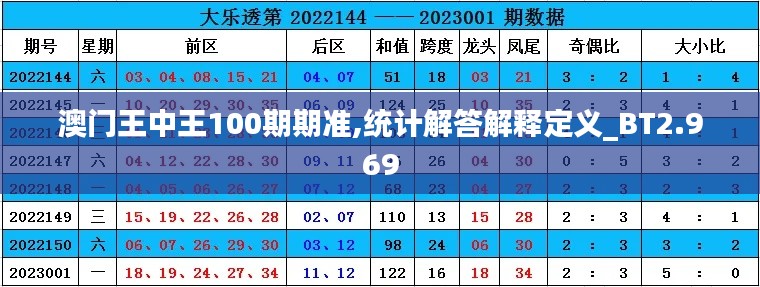 澳门王中王100期期准,统计解答解释定义_BT2.969