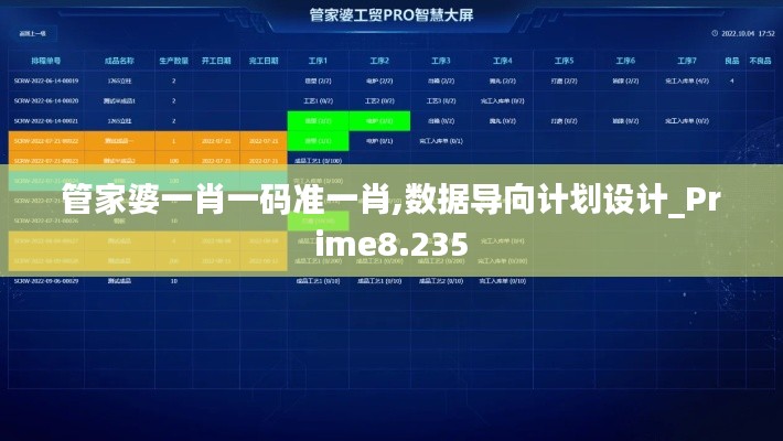 管家婆一肖一码准一肖,数据导向计划设计_Prime8.235