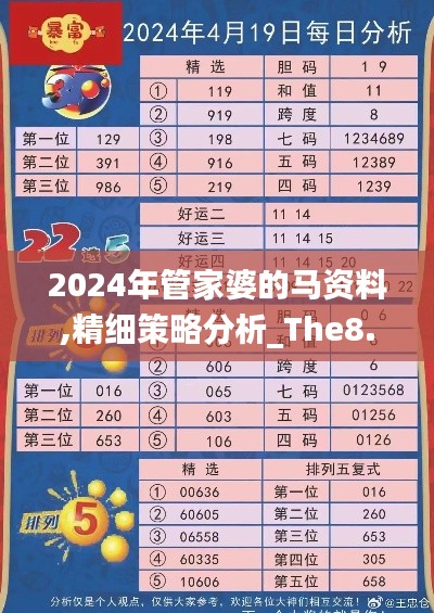 2024年管家婆的马资料,精细策略分析_The8.609