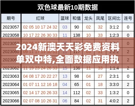 2024新澳天天彩免费资料单双中特,全面数据应用执行_AR版5.131