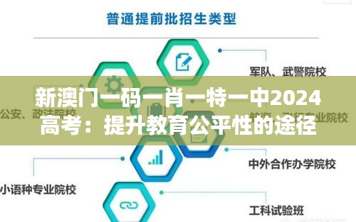 新澳门一码一肖一特一中2024高考：提升教育公平性的途径