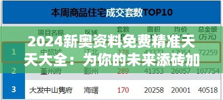 2024新奥资料免费精准天天大全：为你的未来添砖加瓦