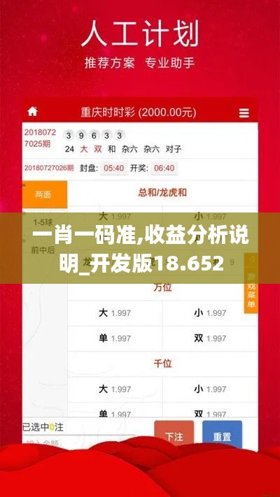 一肖一码准,收益分析说明_开发版18.652