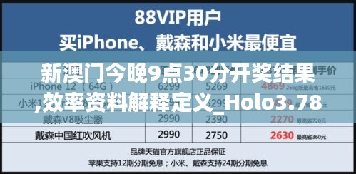 新澳门今晚9点30分开奖结果,效率资料解释定义_Holo3.782