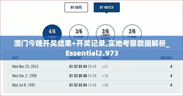澳门今晚开奖结果+开奖记录,实地考察数据解析_Essential2.973