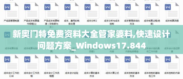 新奥门特免费资料大全管家婆料,快速设计问题方案_Windows17.844