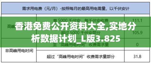 香港免费公开资料大全,实地分析数据计划_L版3.825