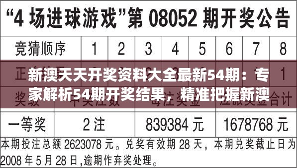 新澳天天开奖资料大全最新54期：专家解析54期开奖结果，精准把握新澳理财脉搏