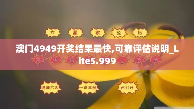 澳门4949开奖结果最快,可靠评估说明_Lite5.999