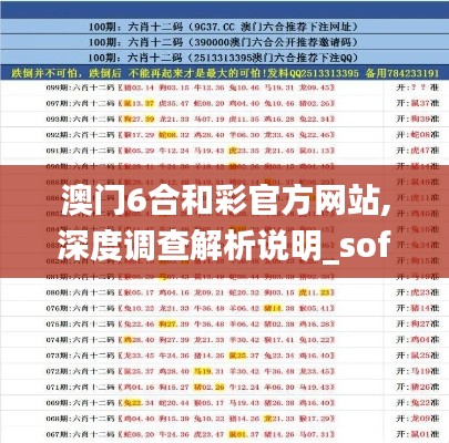 澳门6合和彩官方网站,深度调查解析说明_soft1.823