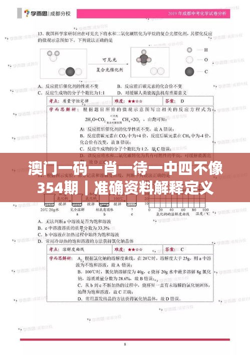 澳门一码一肖一待一中四不像354期｜准确资料解释定义